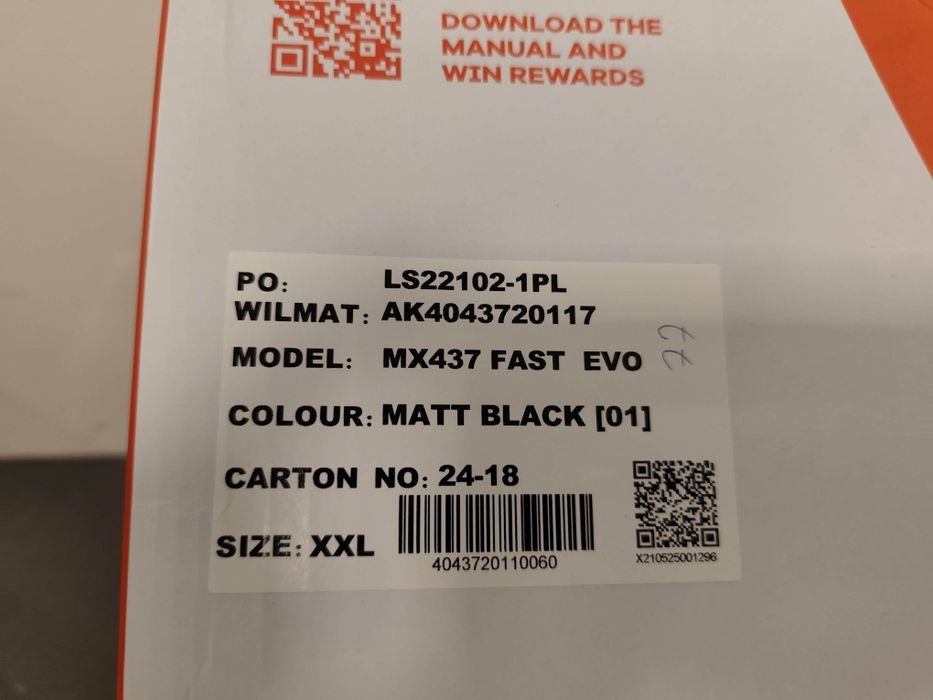 Kask LS2 MX437 fast evo matt black