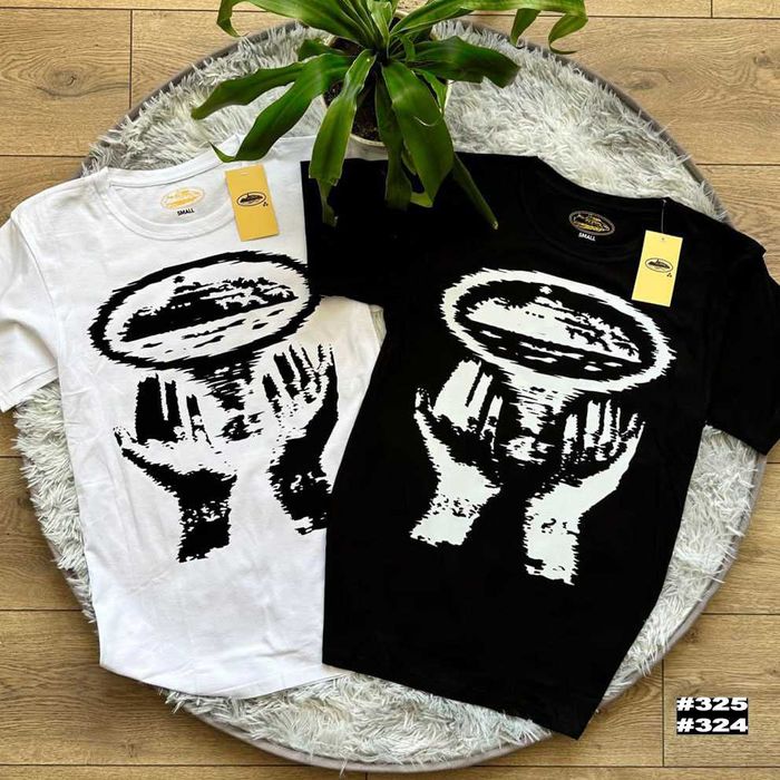 Черная / Белая | Новая Футболка Corteiz x Supreme | XS-XXL