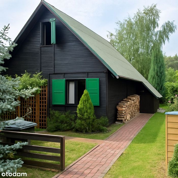 Działka rekreacyjna 600 m² z domkiem – 200 m od jeziora | Powidz