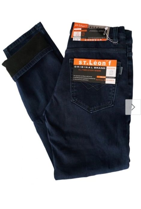 Męskie spodnie nowe ocieplane jeans