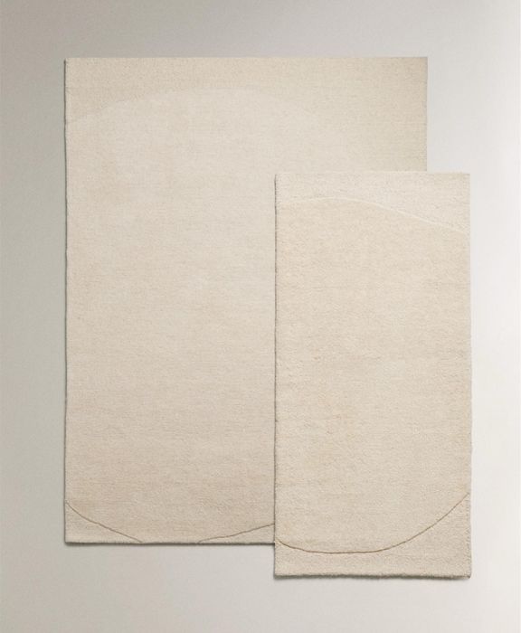 Tapete Lǎ Algodǎo Semicírculo Zara Home NOVO