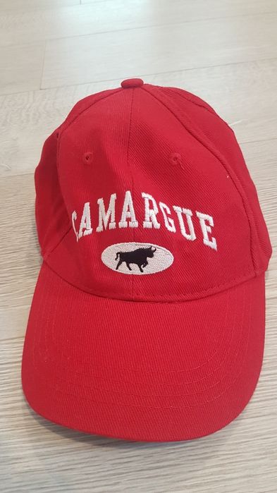 Czapka z daszkiem bejsbolówka dżokejka CAMARGUE czerwona z regulacją