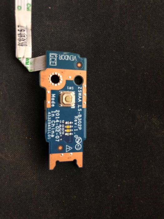Placa Botão Power Toshiba C50-B C55-B LS-B302P com Cabo