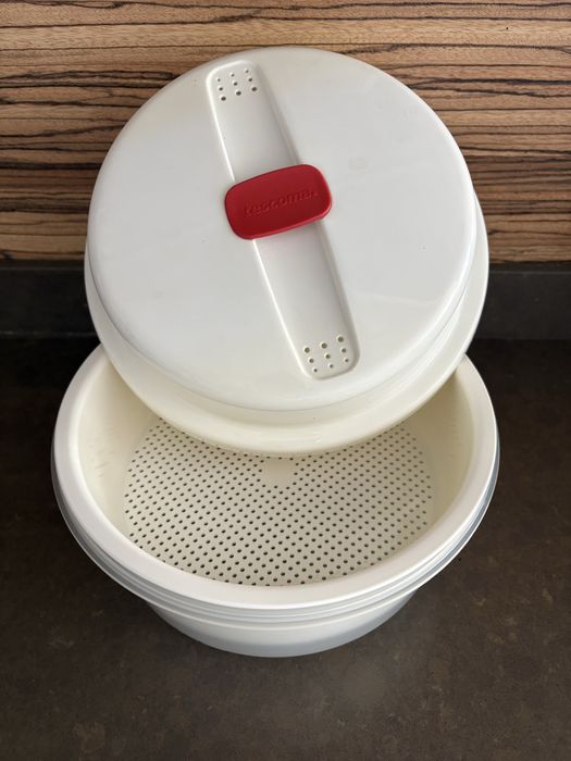 Panela de cozer a vapor no microondas tescoma