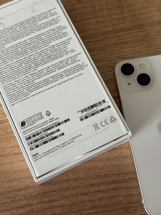 iPhone 14 128GB biały - stan idealny - bateria 84%