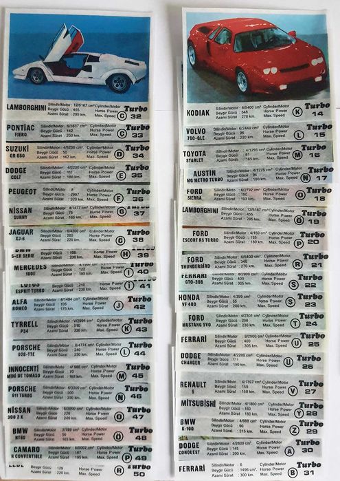 Turbo 1-50 вкладиші Turbo gum wrappers: 4 950 грн