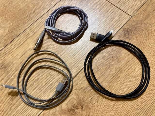 Zestaw 3x kabel przewód do iPhone Lightning 1m Baseus Action Pepco