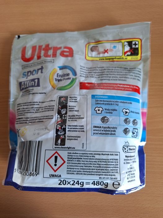 Kapsułki do prania Ultra sport + gratisy