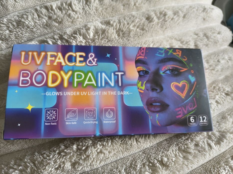UV face body paint Fluorescencyjne markery do malowania ciała dyskoteka impreza koncert