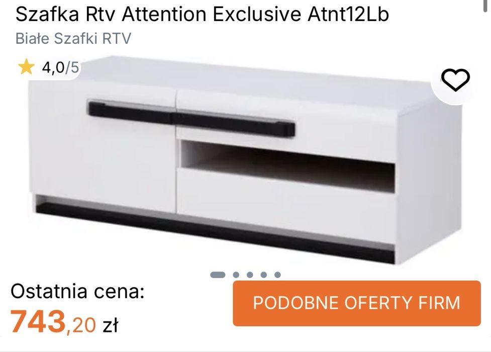 Meble szafka rtv komoda cena ostateczna