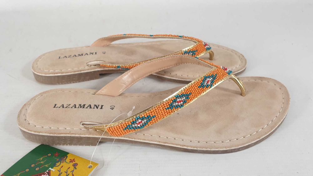 LAZAMANI japonki klapki  damskie  SKÓRA ROZMIAR 40