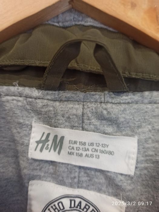 Śliczna kurtka parka, H&M, rozmiar 158