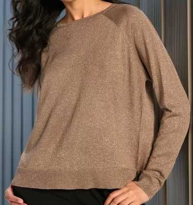 sweter z metalizowana nicia oversize m