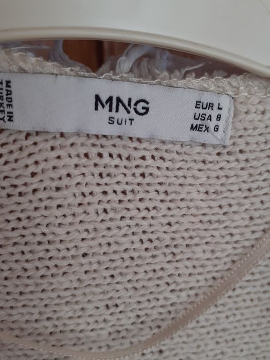 Biały kardigran Mango