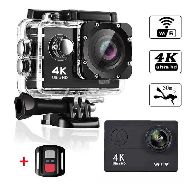 4K Ultra HD Kamera akcji, wodoodporna, WiFi