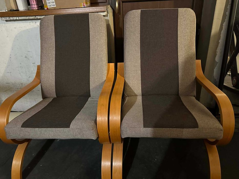 Fotele na drewnianej, giętej konstrukcji – komplet 2 szt.