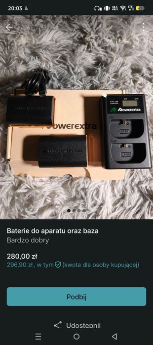 Powe Ekstra do aparatu baterie i akumulator