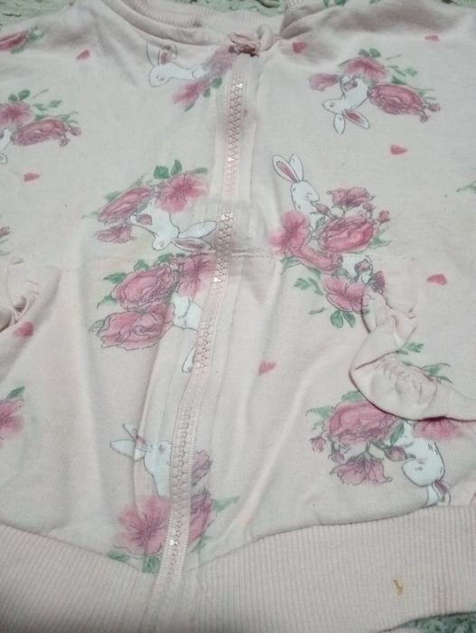 Bluza rozpinana i koszulka roz.86.