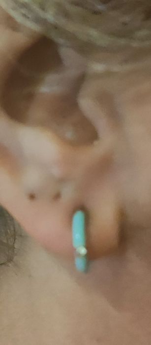 Brincos argola azuis