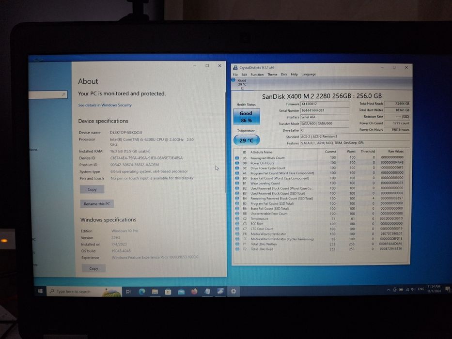 ноутбук Dell Latitude E7470 i5-6300U, 16Gb, 256GB SSD, 14" IPS