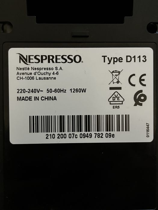 Peças Máquina café Nespresso CitiZ D113