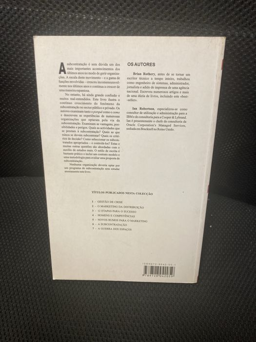 Livro A Subcontratação, Brian Rothery e Ian Robertson