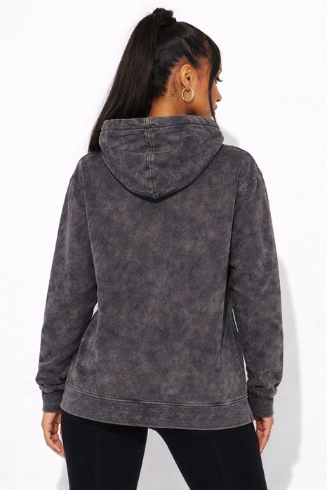 Bluza oversize „Drogie Chiny” haft aplikacja kaptur HIT sezonu Szara