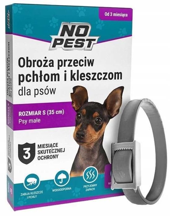 Obroża dla małych psów (35 cm) na pchły, kleszcze i pasożyty No Pest®