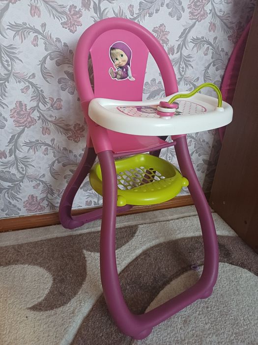 Годувальне крісло для ляльок,  годувальний стільчик, ляльковий стілець