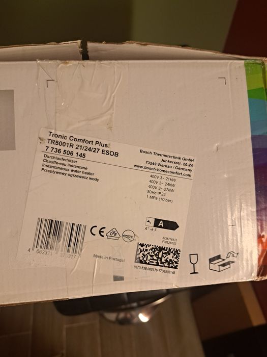 Przepływowy podgrzewacz wody bosch