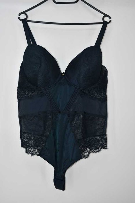 Koronkowe body granatowe 90D
