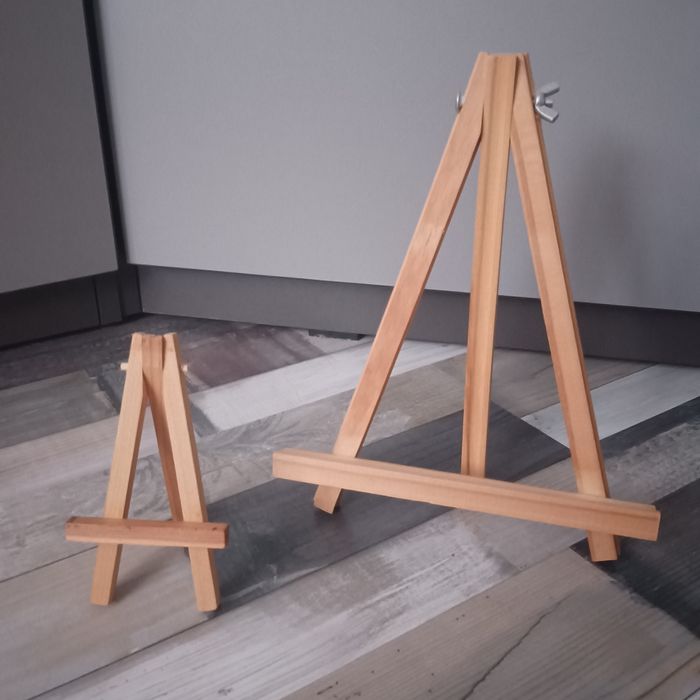 Komplet dwie mini sztalugi dwupak zestaw artystyczny