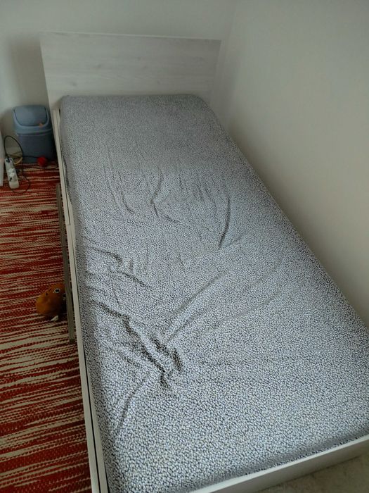 Łóżko z szufladami Blanco 90/200 z materacem