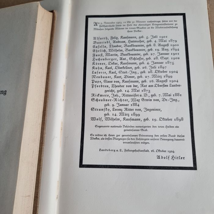 Mein Kampf Adolfa Hitlera-wersja upominkowa 1940 3 Rzesza