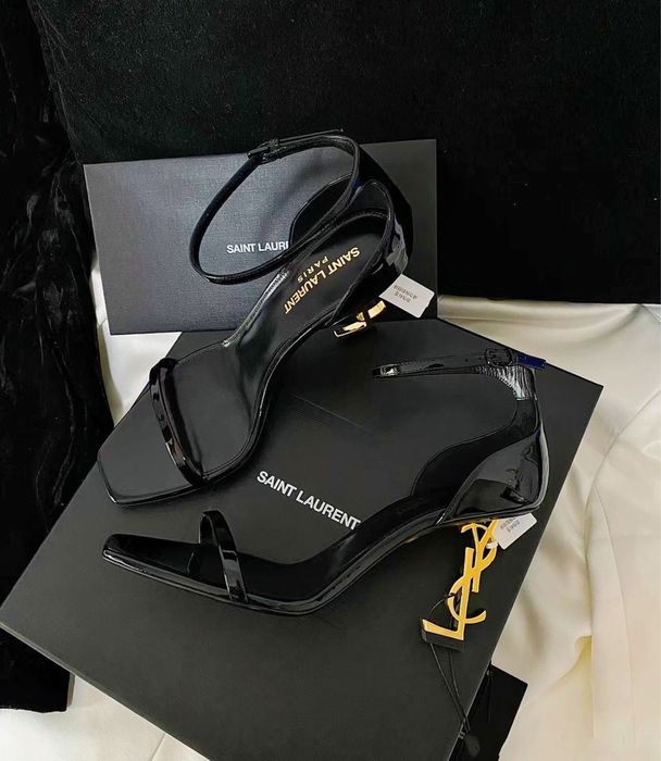 Szpilki Ysl black leather