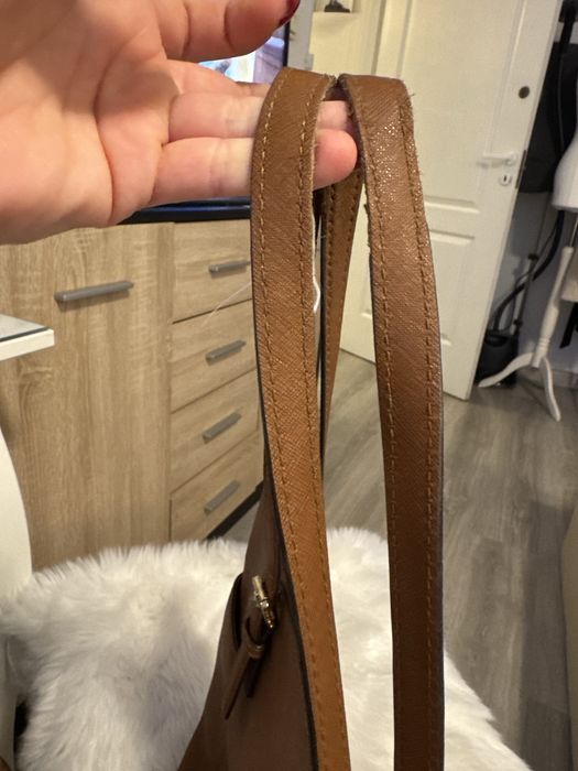 Brązowa torebka shopper Michael Kors camel shopper bag