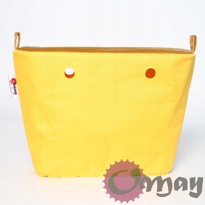 MIODOWY Velvet organizer OBAG STANDARD welur miód 2kieszenie OMAY
