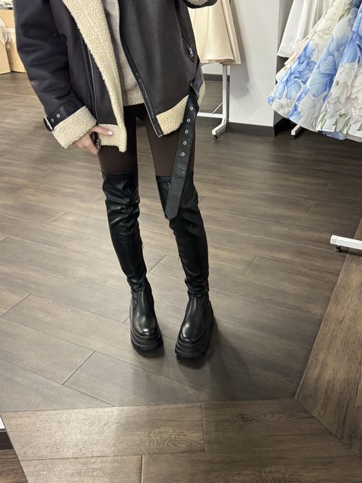 Ботфорди чорні еко шкіра нові