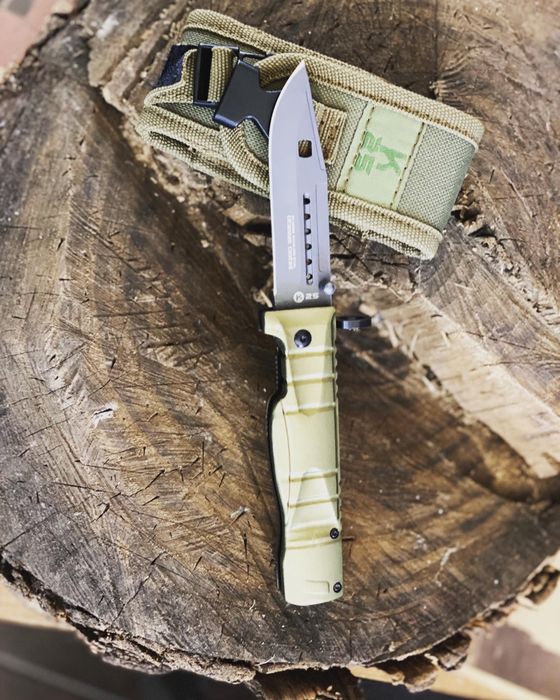 Navalha faca baioneta com estojo sobrevivencia militar