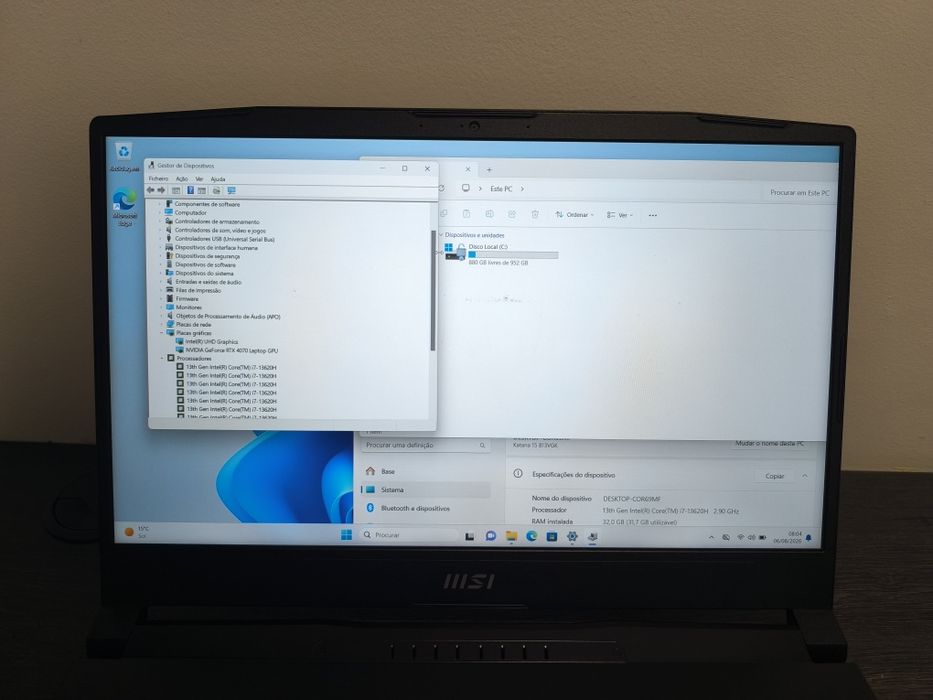 MSI i7 4070RTX  32 RAM 1Tb 3x Sem Juros