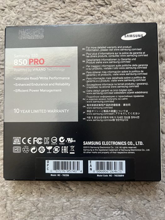 SSD Samsung 850 Pro 256GB