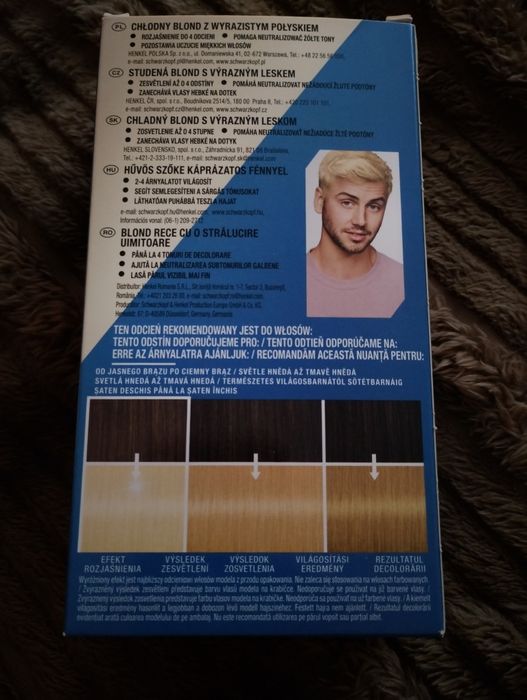 Schwarzkopf ice blond men farba do włosów