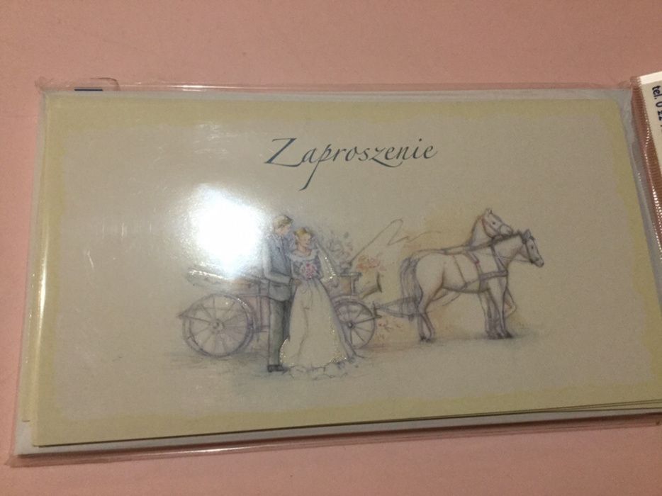 zaproszenia ślubne paczka 5 szt.
