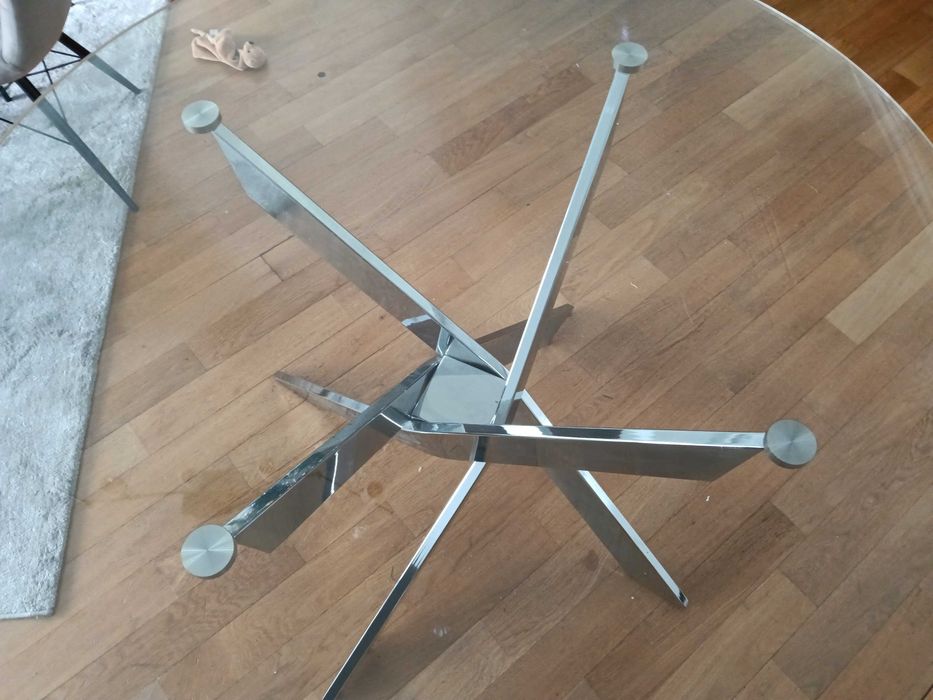 Mesa de vidro redonda