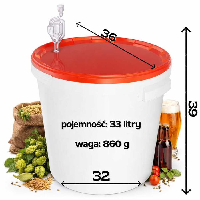 Pojemnik Wiadro fermentacyjne 33 L