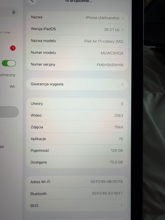 Sprzedam IPad Air 11”