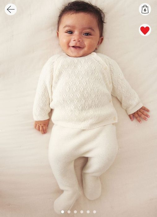 Wełniany komplet swetr i spodnie ze stopkami