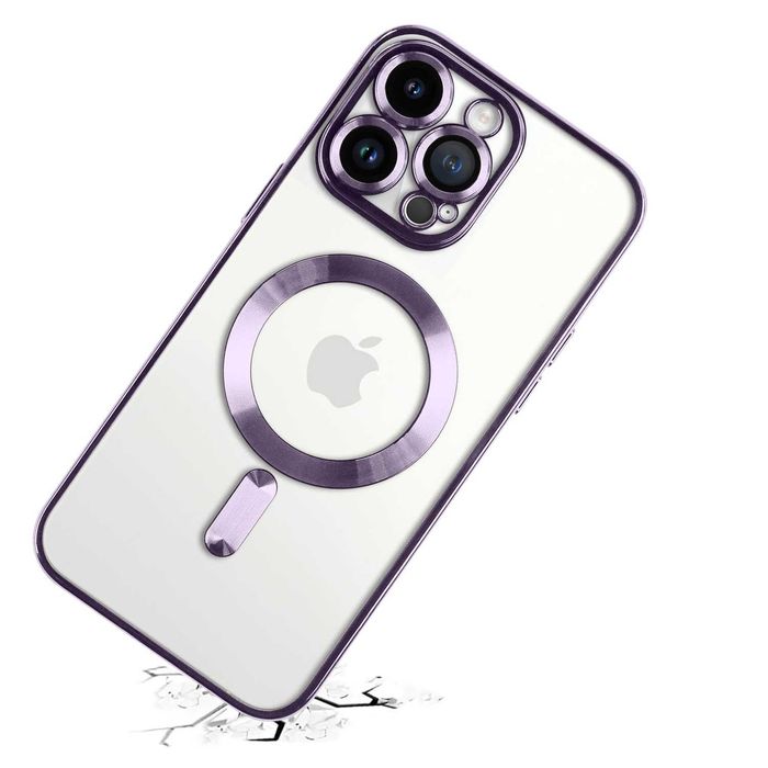 Plecki Etui Iphone 13/14/15 Plus Pro Max Magsafe Magnetyczne J Purpura