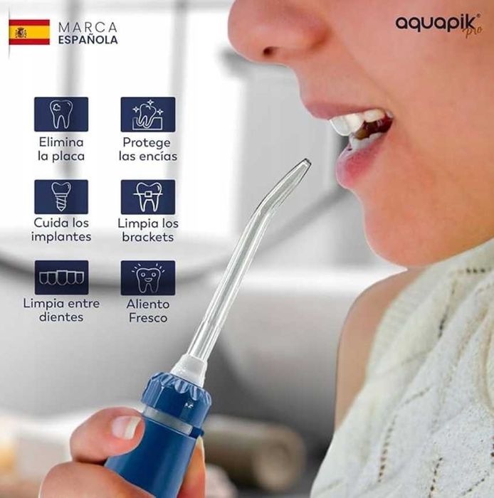 AQUAPIK 100 Irygator do jamy ustnej 10poziomów ciśnienia i 8dysz