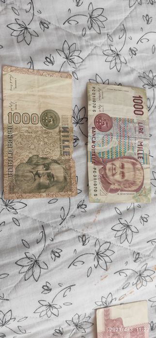 1000 лир Италия 1990 года